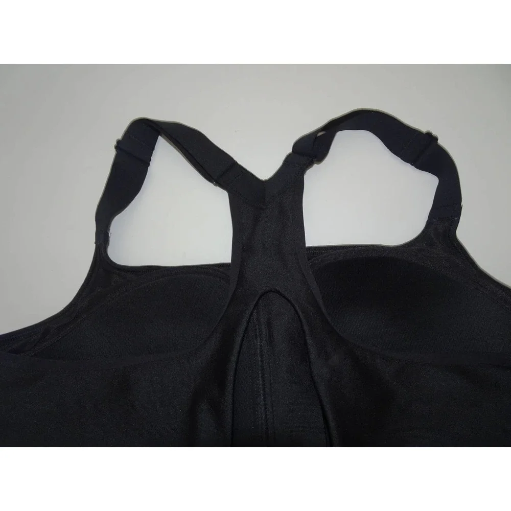Under Armour Black Sports Bra Front Zipper, 38D - Picture 4 of 7